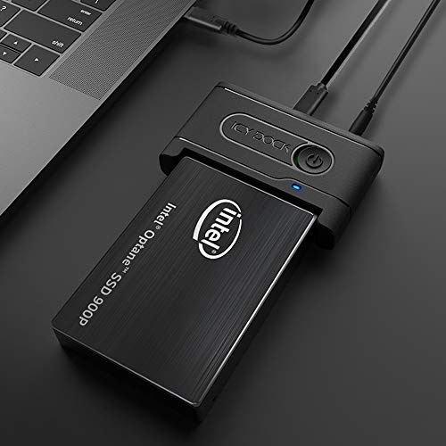 ICY DOCK EZ-Adapter Ex MB931U-1VB USB 3.2 Gen 2 (10 Gbit/s) auf U.2 NVMe SSD Thunderbolt 4 kompatibler Leseadapter mit USB-C+A-Kabeln