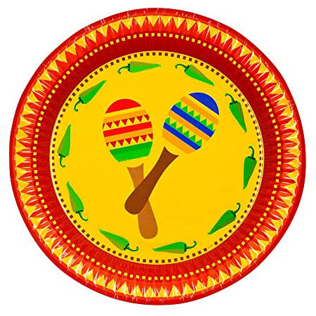 Boland 54397 - Platos Fiesta, 10 unidades, tamaño 23 cm, vajilla ecológica para fiesta, 100% papel, cumpleaños, fiesta temática