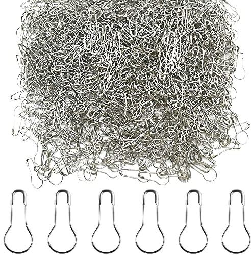 Ruidee 1000Stück Sicherheitsnadeln Metall Kürbis Förmige Sicherheitsnadeln Calabash Pin Kleidung Etiketten Perlennadeln (Silber)
