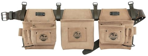 Graintex DT2545 Werkzeuggürtel für Bauer, Elektriker, Klempner, Heimwerker, Beige