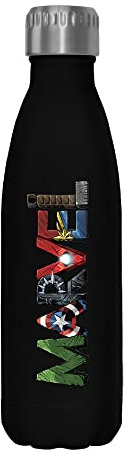 Marvel Fan Letters Bouteille d'eau en acier inoxydable de 500 ml, multicolore