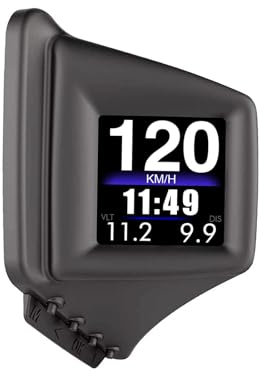 AMROOLOO Car Head-up Display Rotating Screen In-Car Instrument Driving Data head up display auto GPS Speedometer OBD Suitable for All Cars
