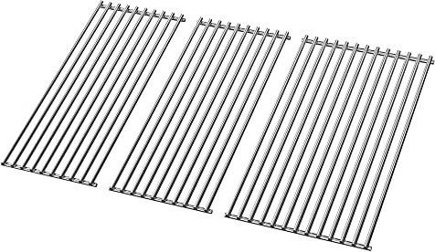 WELL GRILL 60,5 x 41,5 CM Grillrost Edelstahl für Burnhard FRED Serie, Rösle Artiso G3, Taino Black & Platinum 3+1 Gasgrill 3 Brenner Grillersatzteile, 7mm Dickem, Spülmaschinenfest