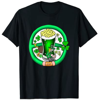 Chope irlandaise trèfle avec bière | Saint Patrick T-Shirt