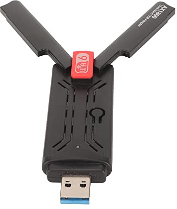 Adaptador WiFi USB para PC Banda Dual 2.4GHz/573.5Mbps y 5GHz/1200Mbps Antena Dual 3dBi de Alta Ganancia, Adaptador de Red Inalámbrico para Escritorio, para Windows 10, para