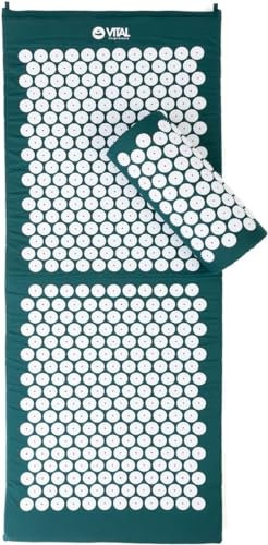 BODHI Set per agopressione Vital XL: tappetino per agopressione (127 x 48 cm) e cuscino per agopressione in set conveniente, tappetino per la schiena e il cuscino per il collo
