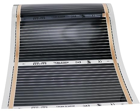 MincoHeat 200-240V Infrared Underfloor Heating Film 140W/m2 50cmx1m | Electric underfloor heating system, warm mat, 40℃ suitable for reptiles, easy installation, energy saving