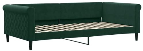 vidaXL Tagesbett Dunkelgrün 100x200 cm Samt