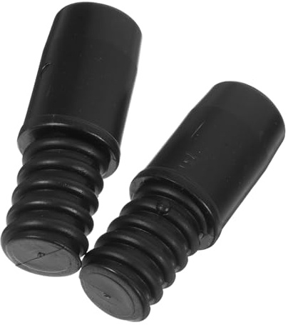 Besenstieladapter 2 Stück Kunststoff mit Gewindespitze für Mop und Bürste | Schwarz, Ersatzteil für Bodenreinigung in Verschiedenen Umgebungen, Besenstiel Befestigung
