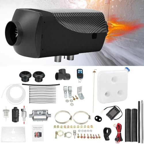 EVGTTI Dieselheizung All-in-One 8KW 12V, 8000W Diesel-Luft-Auto-Parkheizung mit verbessertem LCD-Schalterdisplay und Fernbedienung, schnelles Aufheizen, für Wohnmobil, Garage, LKW, Boot