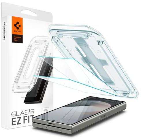 Spigen EZ Fit Schutzfolie [2P] für Samsung Galaxy Z Fold 6 | Displayschutz für das äußere Display, Gehärtetes Glas, inkl. Installationskit, Kristallklar, Kratzfest, Hüllenfreundlich, 9H