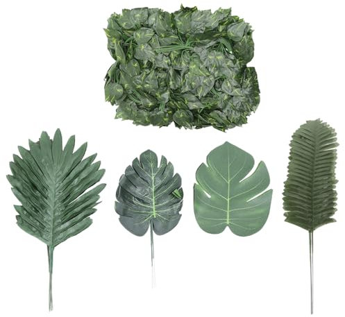 RORPOIR Artificial Trailing Plants Indoor Faux Fake Leaves Decor Wedding Party Decor Monstera Vine Rattan Wall Hanging