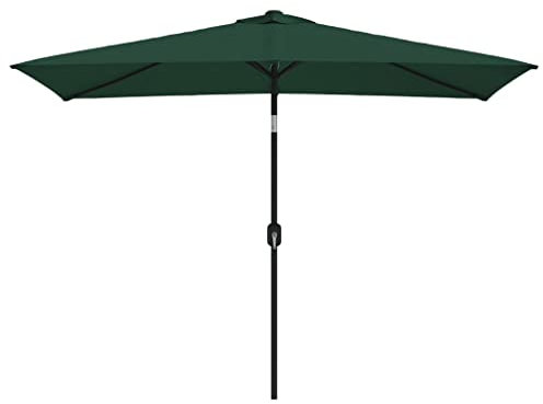 THOYTOUI Sonnenschirm, Angel schirmzelt Angel regenschirm Angelschirm Fishing umbrella Geeignet für Terrasse Garten Veranda Balkon 200 x 300 cm Grün Rechteckig