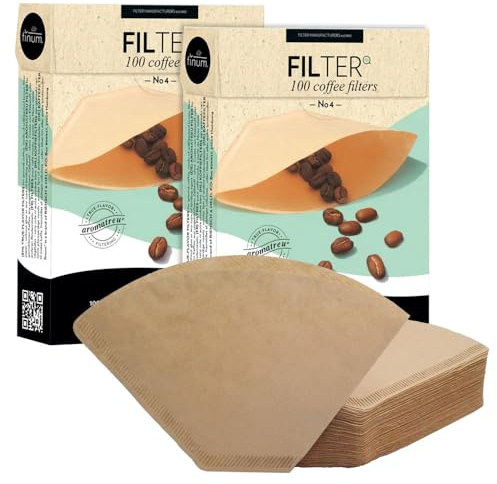 Anakel Home Filtros de Papel para Cafetera de Goteo | Certificado FSC, Bideogradable, Desechable | Número 4, 200 Unidades