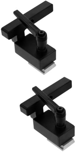 Mikikit 2stücke Slot Aluminium Legierung Gehrungsschneider Mit Langem Griff Präziser Holzarbeiten Stop Block Für Sichere Positionierung Und Fixierung Kompatibel Mit Standard T-schienen