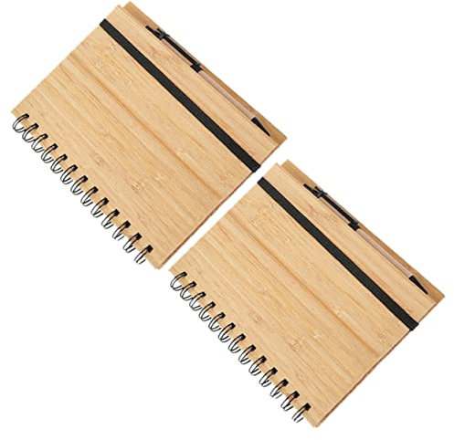 NUOBESTY Elegante Cover-notizbücher 2 Stück Spiral-notizbücher Blanke Notizbücher Für Studenten Büro Notizblock