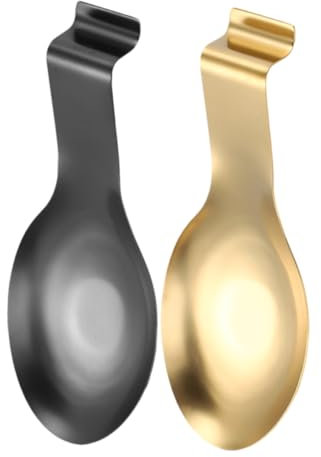 Cabilock 2pièces Repose-cuillère Acier Support Pratique pour Ustensiles De Cuisine Élégant Assortiment De