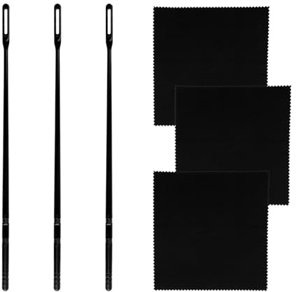 Bojueshaw 4 Pcs Flute Cleaning Kit,Cleaning Rod with Cloth,Professional Cleaner Accessories for Flute and Piccolo Maintenance