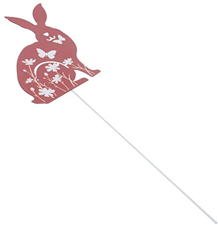 COOPHYA Metall Kaninchen Gartenstecker Deko Robustes Schild für Außenbereich zur Verschönerung von Garten Terrasse und Einfahrten Perfektes Osterdeko Element für Festliche Anlässe