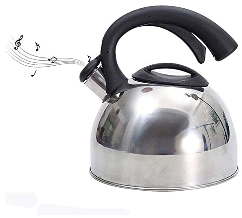 IWENZHKPA Bouilloire Camping Bouilloire Sifflante De 3 L avec Demi-poignée Bouilloire À Thé Sifflante en Acier Inoxydable pour Cuisinière À Gaz Maison De Cuisinière Bouilloire pour Thé Café