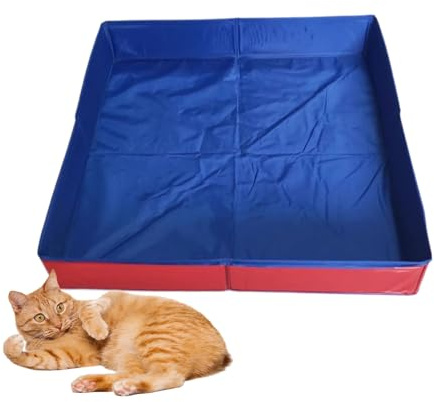 Pataugeoire pour chien | Piscine pliable en PVC pour chiens avec antidérapant | Bac gonflable antidérapant pour chiots, petits chats et animaux domestiques