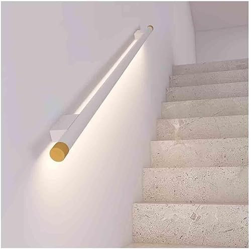 Kanduo Kit de Barra de Agarre de Aluminio con luz LED for escaleras Interiores. Pasamanos para Escaleras(Bianco,100 CM)