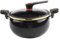 Olla de hierro fundido mini olla a presión de hierro fundido de 8 L con mango de bloqueo interior antiadherente, compatible con múltiples estufas (8 L, negro)