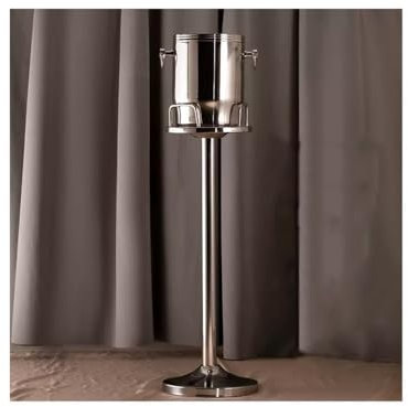 Accessoires de fête Seau à glace avec support Seau à glace sur pied en acier inoxydable Conteneur à glaçons, seau à vin sur pied Seau à glace à champagne pour vin bière KTV Club Bar BBQ Mariage
