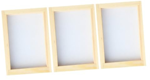 WEKAMOS 3stücke Holz Papier Handwerk Form Rahmen Bildschirm Für Junge Mädchen DIY Papierbasteln Mit Siebdruck Für Umweltschutz Bewusstsein Schärfen