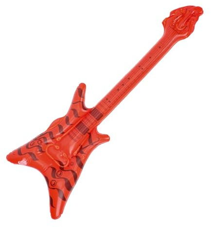 Garneck Inflatable Guitar Party Prop Blow Up Musical Instrument Decoration for Rock Concert Themed Festival Lightweight Portable for Hip Hop and Music Events Random Color