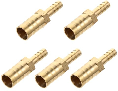 Gatuida Raccordi in Ottone Filettati 5 Pezzi Ugello Pagoda per Connettore Tubo Flessibile, Giunto Gas Naturale per Irrigazione Prato Compressori Aria e Uso Industriale