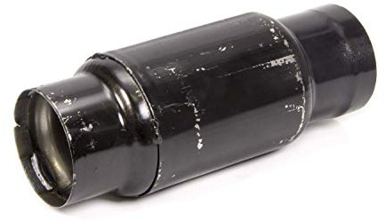 UDTRA 11in Muffler | 3.5 in Center Inlet/Outlet | Exhaust Silencer, Round Body, Steel Black - Each