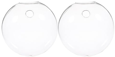 PAMINGONO Set 2 Vasi Idroponici in Vetro Trasparente da Parete Vaso Sospeso per Piante da Interno Fioriera Salvaspazio per Casa e Ufficio Porta Piante Decorativo per Pothos e Cactus