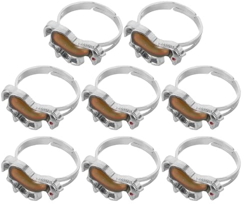 Uonlytech 8stücke Farbwechselnder Ring mit Pferdemotiv Stimmungsring für Junge Mädchen Jungen und Mädchen Temperaturabhängiger Farbwechselanhänger Verstellbar als Mitgebsel