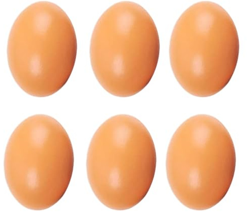 Fake Wooden Chicken Eggs Help Hen Lay Eggs Agricultural Tool for Chicken (6 PCS)