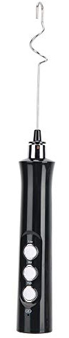 Naroote Mousseur à Lait électrique Compact pour Garniture Fouettée à Main pour Mousse de café et de Lait, Chargement USB pour la Cuisine Domestique, ABS + Acier Inoxydable Noir