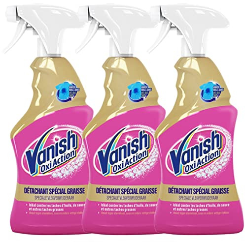 Vanish Pistole Fleckentferner für Textilien vor dem Waschen, Spezialfett 500 ml – 3 Stück