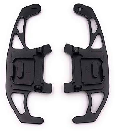 H-Customs Schaltwippen Replacement Shift Paddle kompatibel mit Golf 7 nur GTI R GTD Aluminium Schwarz