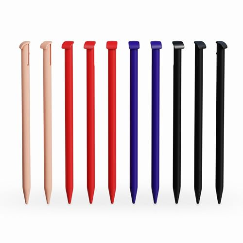 subtel 10x Lápiz Óptico Compatible con Nintendo New 3DS | Multicolor, Plastic