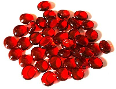 MeineMurmeln - 250 gr Rot Gemeinkosten Deko 150 Mosaiksteine 12 mm Glassteine, Glasnuggets, Steine, Edelsteine