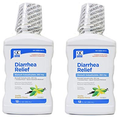 Quality Choice Diarrhea Relief Vanilla Bismuth Subsalicylate 262 mg 2 Pack