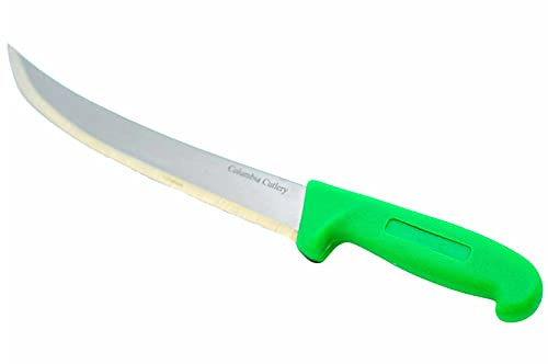 Columbia Cutlery 10 in. Green Breaking/Cimiter/Carving/Butcher Knife (Single Breaking Knife)
