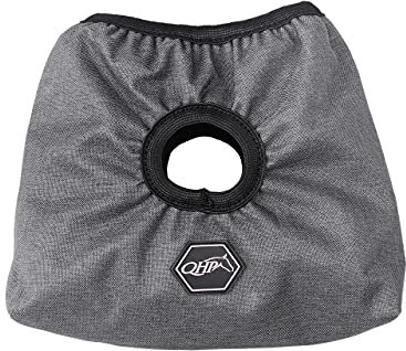 ARBO-INOX Steigbügelschoner Öffnung für Steigbügelriemen Gummizug (GRAU)