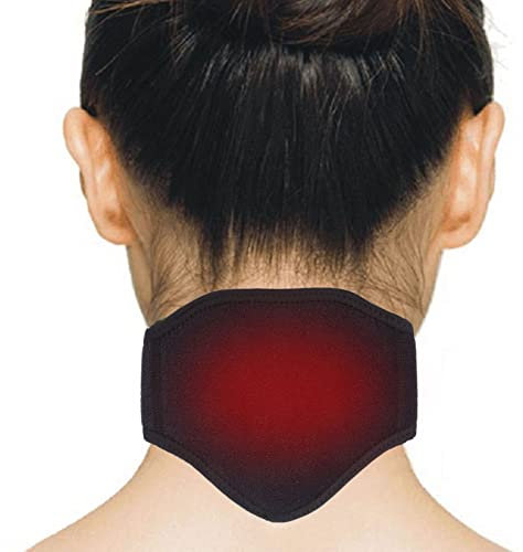 Cuscinetto Riscaldante per il Collo, Cintura per il Collo Autoriscaldante in Tormalina, Protezione per il Collo con Magnetoterapia Antidolorifica, Tutore Termico per Avvolgere il Collo