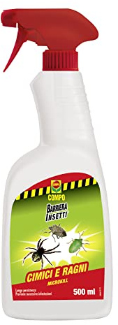 COMPO Cimici & Ragni, Insetticida e Acaricida Liquido, Barriera Insetti, 500 ml | Crea una barriera protettiva prolungata su davanzali, infissi e superfici esterne o interne