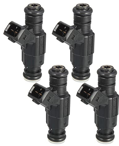 X AUTOHAUX 4 Pcs Injecteur De Carburant Pour Audi TT 1.8T 01-06 | Pour VW Beetle 01-05, Golf GLS 2001, GTI 01-06, Jetta 01-05, Pour 1.8T EA827, Métal, Plastique, Noir, OE: 0280156061