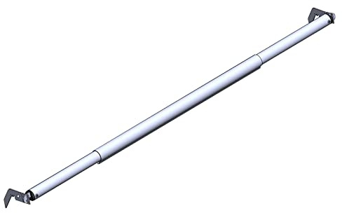 Hecis Barre transversale réglable double couche et crochets pour une utilisation avec tuyau et rideau, largeur de 2,4 à 3 m