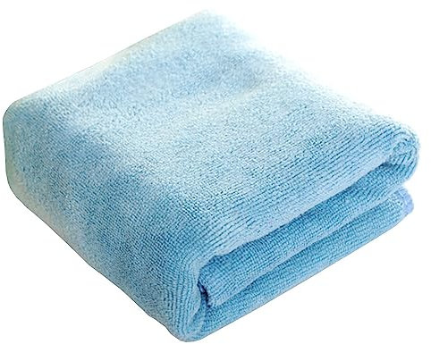 MOCNT Mikrofasertücher 450GSM Mikrofaser Auto Reinigungstücher Trockentüch Autoreinigung Duschtücher Handtücher Schnelltrocknend Badehandtücher Saugfähig 80cm x 180cm Hell Blau