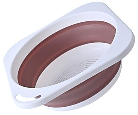 OKUMEYR Haushaltswaschbecken Klappwaschbecken Für Küche Und Bad Tragbar Mittel Aus Kunststoff Rosa Für Camping Und Reisen Multifunktional Platzsparend