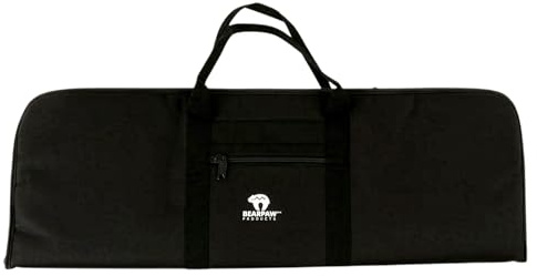 BEARPAW PRODUCTS Take Down Bogentasche – Gepolsterte Bogen Tasche für Recurve Take Down, mit 3 Fächern für Mittelteil & Wurfarme, wasserabweisend mit Zubehörtasche, Bearpaw Archery Bow Case